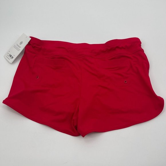 Athleta Womens Swim Bottoms Medium Red Surge Swim Short Stretchy Casual UPF New - Picture 4 of 14
